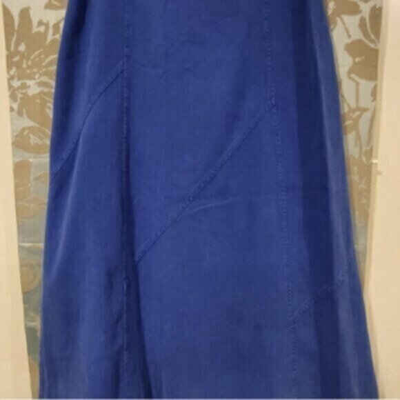 Vintage Denim Jean Blue Maxi Skirt Sz 10 - Picture 8 of 14